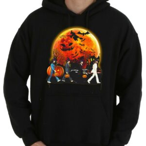 Vintage The Beatles halloween Shirt, The Beatles Abbey Road Moon Pumpkin Halloween Shirt 7