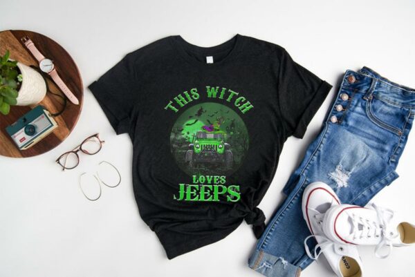 Vintage This Witch Loves Jeeps Halloween Shirt, Witch Loves Jeeps Halloween Shirt 1