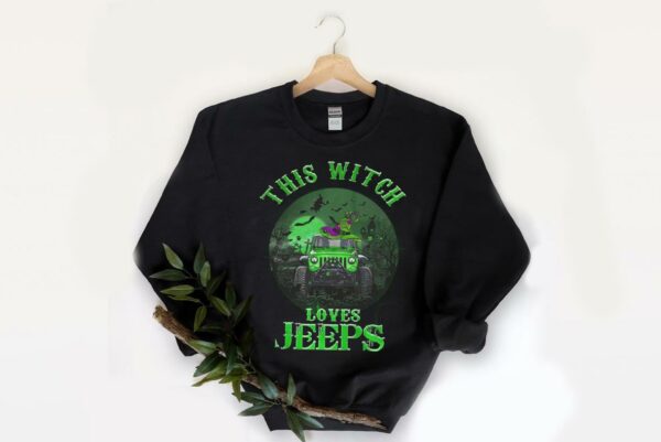 Vintage This Witch Loves Jeeps Halloween Shirt, Witch Loves Jeeps Halloween Shirt 2