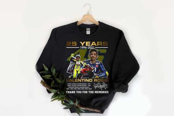 Vintage Valentino Rossi 25 Years 1996 2021 Signature Thank You For The Memories Shirt,Valentino Rossi Shirt 2
