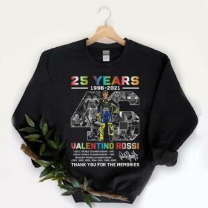 Vintage Valentino Rossi Shirt, 25 Years 1669-2021 Valentino Rossi Shirt, 46 Valentino Rossi Racing Shirt 5