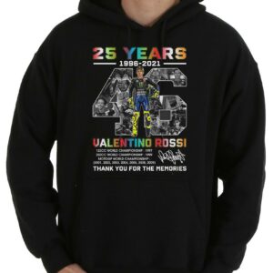 Vintage Valentino Rossi Shirt, 25 Years 1669-2021 Valentino Rossi Shirt, 46 Valentino Rossi Racing Shirt 7