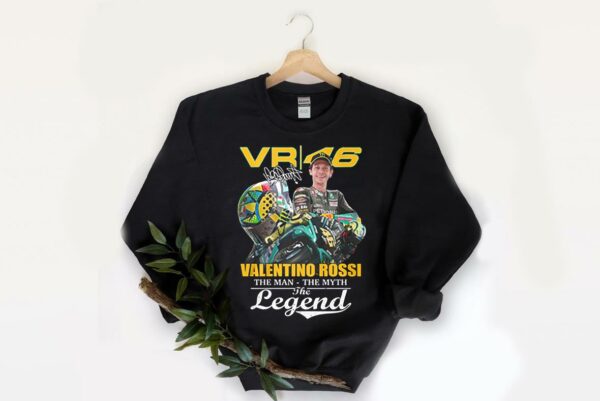 Vintage Valentino Rossi The Man The Myth The Legend Racing Signature Shirt, Racing Shirt 2