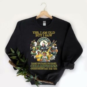 Vintage Yes I Am Old But I Saw Oakland Athletics Back To Back To Back Champions Shirt, Athletics Shirt 5