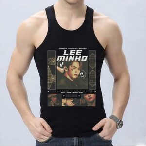 stray kids merch shirt, STRAY KIDS Lee Minho Black Unisex Kpop Shirt, kpop inspired clothing Shirt 6