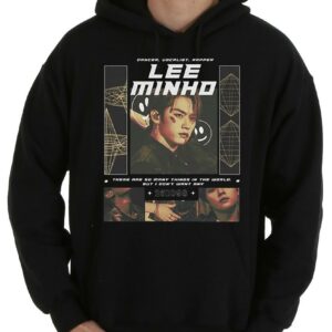 stray kids merch shirt, STRAY KIDS Lee Minho Black Unisex Kpop Shirt, kpop inspired clothing Shirt 7