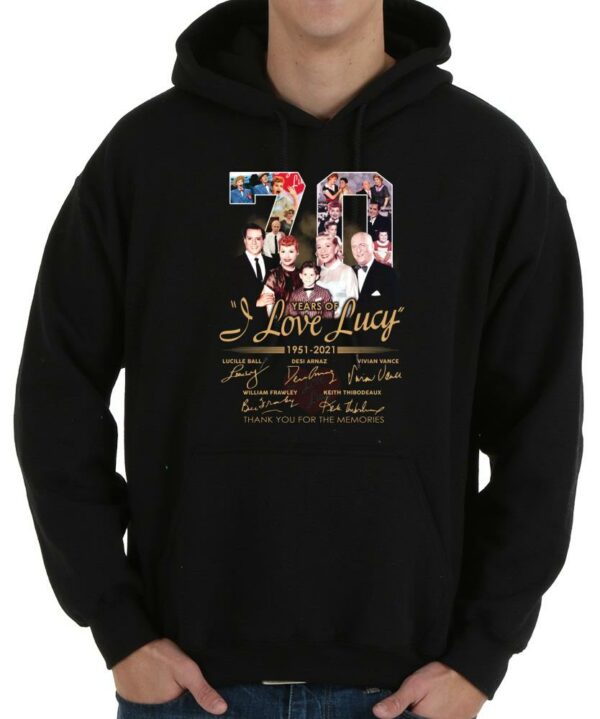 Awesome 70 Years Of 1951 2021 6 Seasons I Love Lucy Thank You For The Memories Shirt, 70 Years Of I Love Lucy Shirt 4