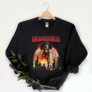 Awesome Dachshund Moon Halloween Godzilla Shirt, Dachzila Shirt, Dachshund Dachzila Shirt, Dachshund Halloween Dachzila Shirt 5