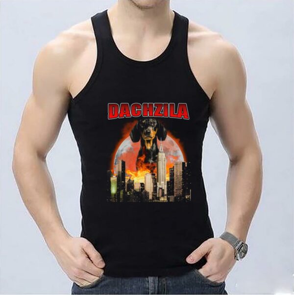 Awesome Dachshund Moon Halloween Godzilla Shirt, Dachzila Shirt, Dachshund Dachzila Shirt, Dachshund Halloween Dachzila Shirt 3