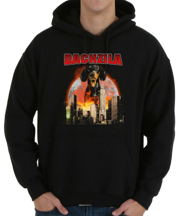 Awesome Dachshund Moon Halloween Godzilla Shirt, Dachzila Shirt, Dachshund Dachzila Shirt, Dachshund Halloween Dachzila Shirt 4