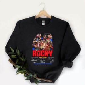 Awesome Great 46 Years 1976 2022 Rocky Signatures Shirt, 46 Rocky 1976 2022 Thank You For The Memories Signatures Shirt 5
