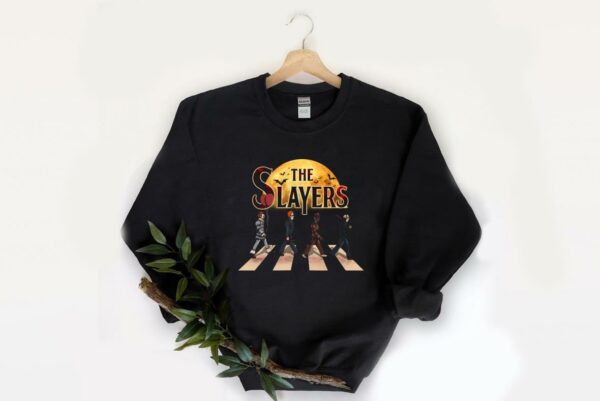 Awesome Halloween Horror Movie Character The Slayer Abbey Road Shirt, The Slayers Abbey Road Moon Halloween Shirt 2