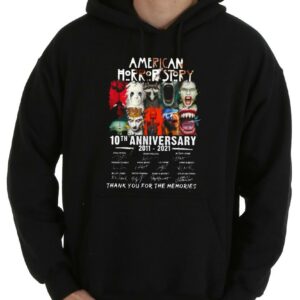 Funny 10 Years American Horror Shirt, 10 Years 2011 2021 American Horror Story Thank You For The Memories Signatures Shirt 7