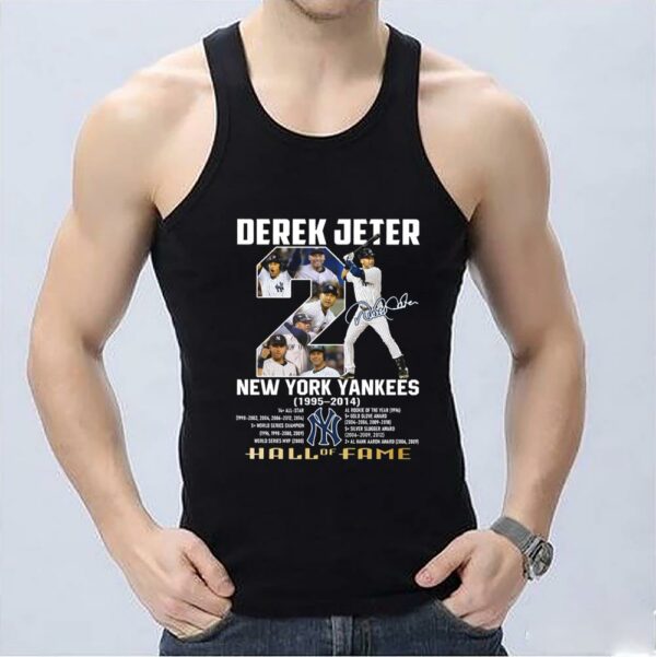Funny 2 Derek Jeter New York Yankees 1995 2014 Hall Of Fame Signature Shirt, Derek Jeter Mvp Yankees Shirt 3