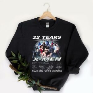 Funny 22 Years X Men Shirt, 22 Years 2000 2022 X-Men Signatures Thank You For The Memories Shirt 5