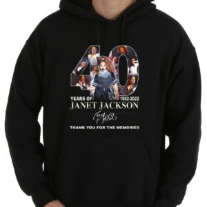 Funny 40 Years Of Janet Jackson Shirt, 40 Years Of Janet Jackson 1982 2022 Thank You For The Memories Signatures Shirt 7