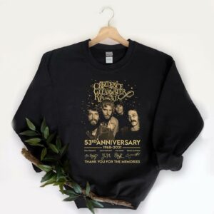 Funny 53rd anniversary Creedence Clearwater Shirt, Creedence Clearwater Revival 53rd anniversary 1968 2021 signatures shirt 5