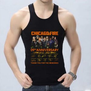 Funny Chicago Fire 9th Shirt, Chicago Fire 9th Anniversary 2012 2021 Thank You For The Memories Shirt 6