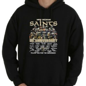 Funny New Orleans Saints 55th Shirt, New Orleans Saints 55th Anniversary 1966 2021 Thank You For The Memories Shirt 7