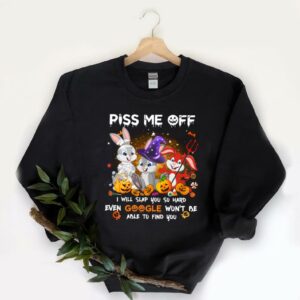 Funny Rabbits Piss Me Off I Will Slap You So Hard Even Google Won't Be Able To Find You Halloween Shirt, Rabbits Piss Me Off Shirt 5