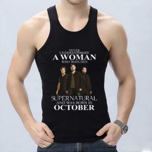 Funny Supernatural Shirt, Never Underestimate A Woman Who Watches Supernatural And Was Born In May Shirt 6
