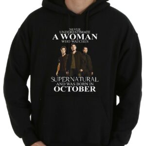 Funny Supernatural Shirt, Never Underestimate A Woman Who Watches Supernatural And Was Born In May Shirt 7