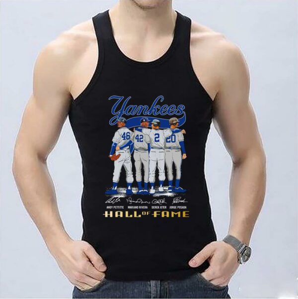 Funny Yankees Hall Of Fame Shirt, New York Yankees 46 42 2 20 Signatures Hall Of Fame Shirt 3