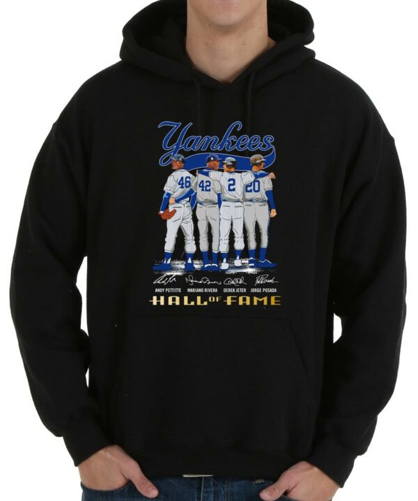 Funny Yankees Hall Of Fame Shirt, New York Yankees 46 42 2 20 Signatures Hall Of Fame Shirt 4