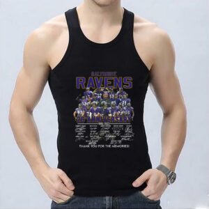Great Baltimore Ravens 26th Shirt, The Baltimore Ravens 26th Anniversary 1996 2022 Signatures Thank You For The Memories Shirt 6