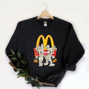 Great Mickey Mouse Mummy Mcdonald's Shirt, Disney Mickey Mouse And Minnie Mouse Mummy Mcdonald's Halloween Shirt 5