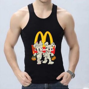 Great Mickey Mouse Mummy Mcdonald's Shirt, Disney Mickey Mouse And Minnie Mouse Mummy Mcdonald's Halloween Shirt 6