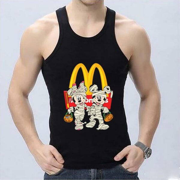 Great Mickey Mouse Mummy Mcdonald's Shirt, Disney Mickey Mouse And Minnie Mouse Mummy Mcdonald's Halloween Shirt 3