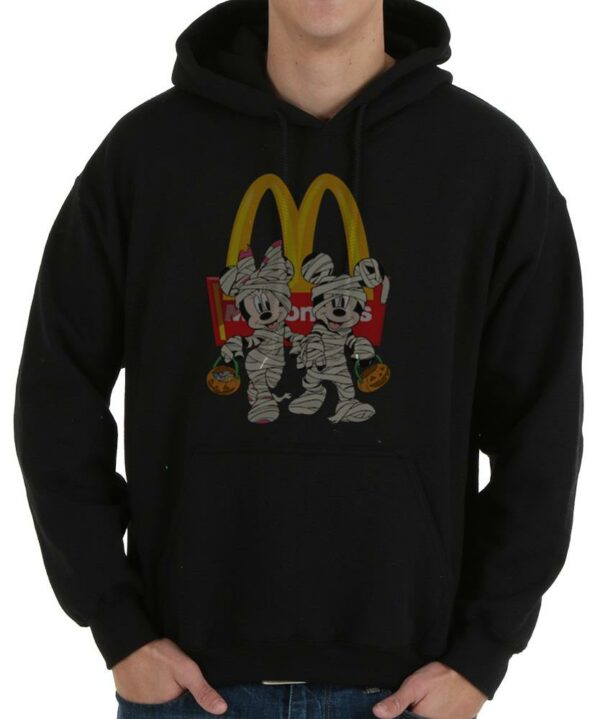 Great Mickey Mouse Mummy Mcdonald's Shirt, Disney Mickey Mouse And Minnie Mouse Mummy Mcdonald's Halloween Shirt 4