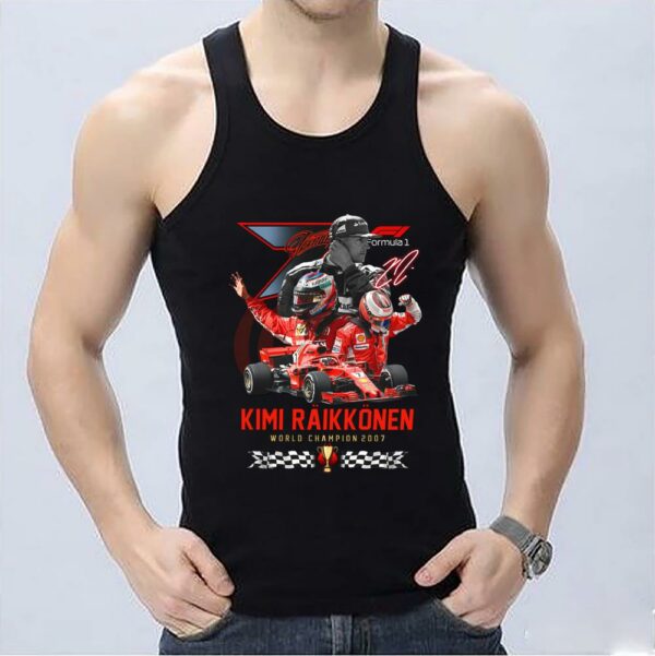 Great Raikkonen Shirt, 7 Kimi Raikkonen World Champion 2007 Cup Shirt, 2007 Kimi Raikkonen Shirt 3