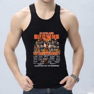Great The Cleveland Browns 75th Shirt, Cleveland Browns 75th Anniversary 1946 2021 Thank You For The Memories Signatures Shirt 6
