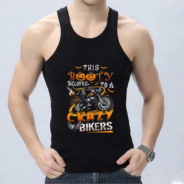 Great This Booty Crazy Biker Shirt, This Booty Belongs To A Crazy Biker Halloween Shirt 3