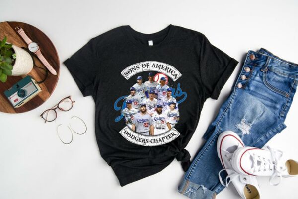 Hot Baseball Sons Of America Dodgers Chapter Signatures Shirt, Dodgers Chapter Shirt, Sons Of American Dodgers Chapter Shirt 1