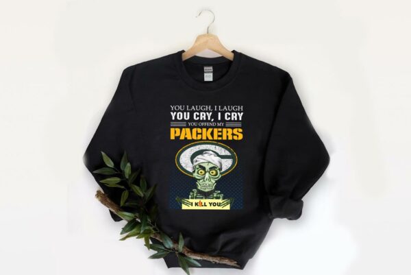 Nice Jeff Dunham You Laugh I Laugh You Offend My Green Bay Packers I Kill You Shirt, Jeff Dunham Achmed Green Bay Packers Shirt 2