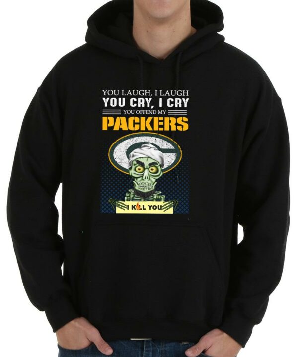 Nice Jeff Dunham You Laugh I Laugh You Offend My Green Bay Packers I Kill You Shirt, Jeff Dunham Achmed Green Bay Packers Shirt 4