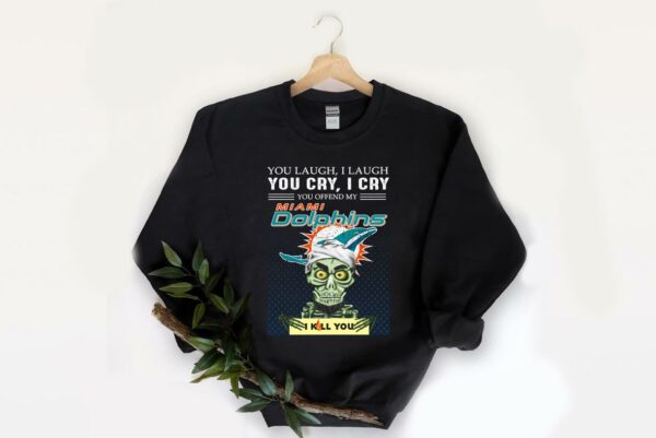 Nice Jeff Dunham You Laugh I Laugh You Offend My Miami Dolphins I Kill You Shirt, Jeff Dunham Achmed Miami Dolphins Shirt 2
