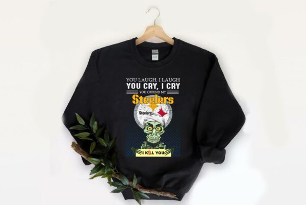 Nice Jeff Dunham You Laugh I Laugh You Offend My Pittsburgh Steelers I Kill You Shirt, Jeff Dunham Achmed Pittsburgh Steelers Shirt 2