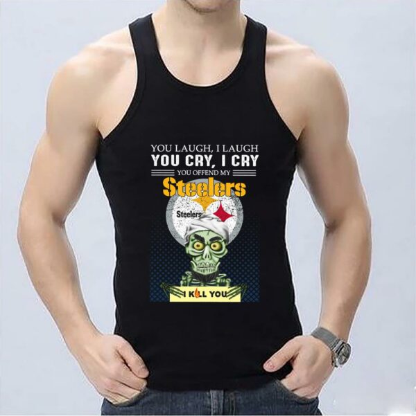 Nice Jeff Dunham You Laugh I Laugh You Offend My Pittsburgh Steelers I Kill You Shirt, Jeff Dunham Achmed Pittsburgh Steelers Shirt 3