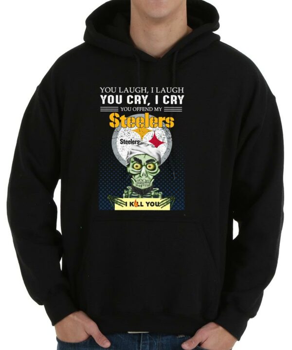 Nice Jeff Dunham You Laugh I Laugh You Offend My Pittsburgh Steelers I Kill You Shirt, Jeff Dunham Achmed Pittsburgh Steelers Shirt 4
