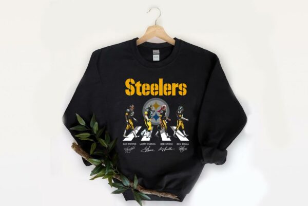 Nice The Pittsburgh Steelers Abbey Road Signatures Shirt, The Steelers Abbey Road Shirt, The Pittsburgh Steelers Walking Shirt 2