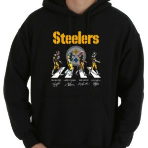 Nice The Pittsburgh Steelers Abbey Road Signatures Shirt, The Steelers Abbey Road Shirt, The Pittsburgh Steelers Walking Shirt 7