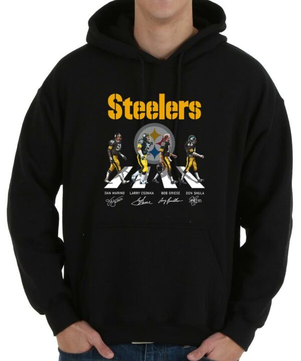 Nice The Pittsburgh Steelers Abbey Road Signatures Shirt, The Steelers Abbey Road Shirt, The Pittsburgh Steelers Walking Shirt 4