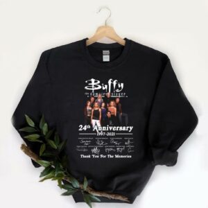 Official Buffy The Vampire Slayer 24th Anniversary 1997 2021 Thank Memories Signatures shirt, White The Vampire Shirt 5