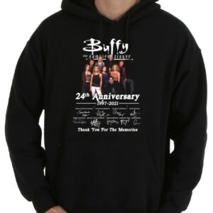 Official Buffy The Vampire Slayer 24th Anniversary 1997 2021 Thank Memories Signatures shirt, White The Vampire Shirt 7
