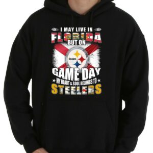 Official Live Florida Steelers Shirt, I May Live In Florida But On Game Day My Heart And Soul Belongs To Pittsburgh Steelers Shirt 7