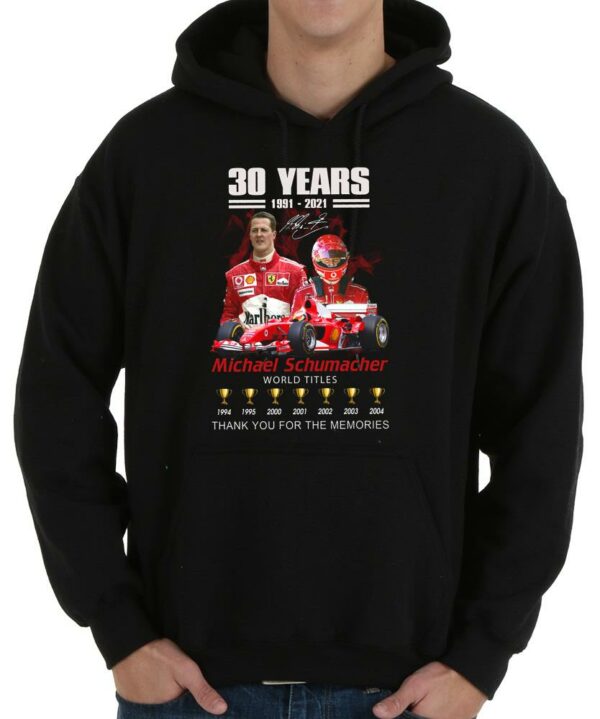 Official Michael Schumacher World Titles Cup Shirt, 30 Years 1997 2021 Michael Schumacher World Titles Thank You Memories Shirt 4